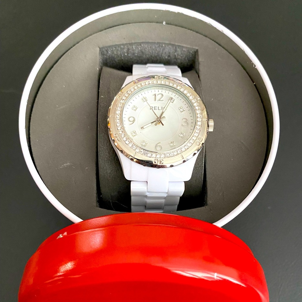 White and crystal relic watch!